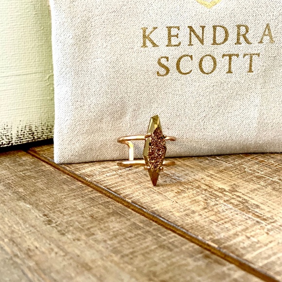Kendra Scott Rose Gold Abstract Drusy Ring - Picture 3 of 3